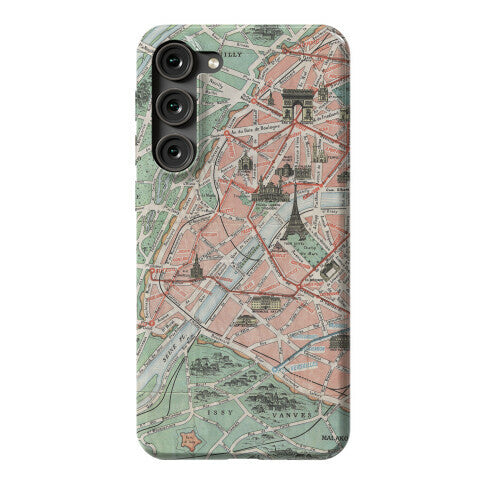 Vintage Paris Map Phone Case